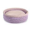 KNITTED ROUND BED 40 cm PURPLE