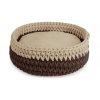 KNITTED ROUND BED 40 cm BROWN