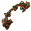 Dog Fantasy játékcsomó pamut színű 4 kanóc 60cm