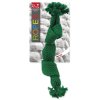 Câine Fantasy jucărie nod scârțâit verde 2 fitiluri 22cm