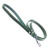 Tamer Leather Leash Classic green, width 1.4cm, length 145cm