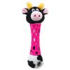 BeFun plush cow toy with TPR rubber for puppy 17cm