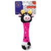 BeFun plush cow toy with TPR rubber for puppy 17cm