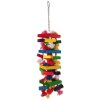 Bird Jewel hanging toy with ropes and sticks, colorful 54cm