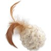 Magic Cat toy chenille ball with feathers and catnip mix 14cm