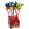 Magic Cat jucărie suzetă minge pluș cu pene 18cm+46cm 24buc