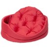 Dog Fantasy ovales Bett mit Kissen rot 42x34x14cm