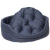 Dog Fantasy oval bed with pillow dark blue 48x40x15cm