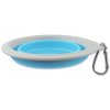 castron pliabil de voiaj Dog Fantasy albastru 18x6,5cm