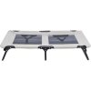 Dog bed with net, black/grey