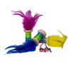 Colored roller with spring and feather 4.7 cm