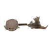 Matatabi wand with burlap ball and feathers 9.1 cm