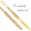 Mobake Motivační bambusový kartáček - "Tvé myšlenky..." (extra soft)