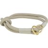 Soft Rope kulatý polostahovací obojek, šedá/světlešedá (Velikost Soft Rope kulatého polostahovacího obojku M: 45 cm/ 10 mm)