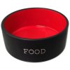 Dog Fantasy ceramic bowl FOOD black/red 16x6.5cm, 850ml