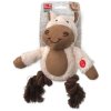 Dog Fantasy Snuggle játék keverék állatokból csomókkal és nyikorgóval 21cm