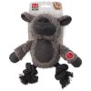 Dog Fantasy Snuggle játék keverék állatokból csomókkal és nyikorgóval 21cm