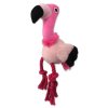 Dog Fantasy Silent Squeak Spielzeug Flamingo rosa 27cm