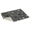 Vetbed anti-slip / Drybed gray paw and star 150 x 100 cm DELUXE, pile 30 mm