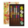 TOKYO DIZAJN Prútiky Giftset Mix and Rest Maple Leaf 5 párov