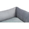 Rectangular recycled bed LIONEL, fleece, gray