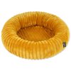 Dog Bed Fantasy Stripe Round Mustard 60cm