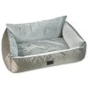 Dog Fantasy Lux bed platinum silver 58x46cm