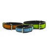 Leather collar with textile insert FLUO 30 x 1.4 cm