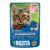 Bozita Cat Sterilizált darabok mártásban csirkével és pulykával, zacskó 85 g