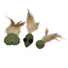 Cat toy with feathers and catnip - heart, mouse, ball