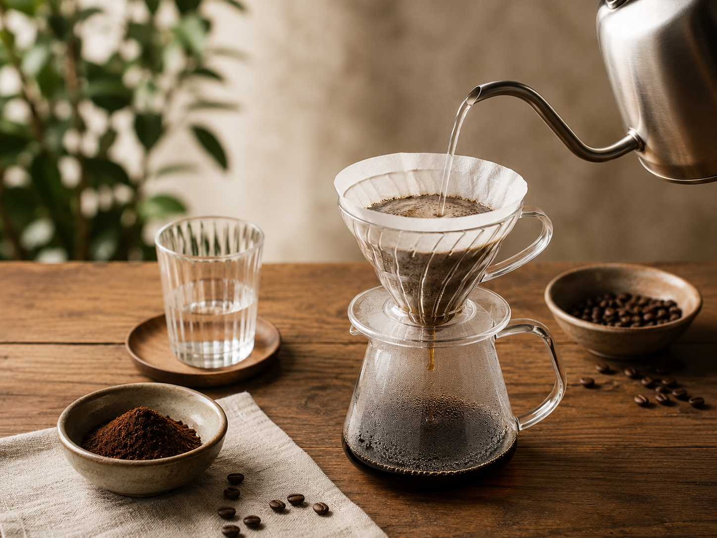 Příprava kávy ve V60 dripperu Coffee77