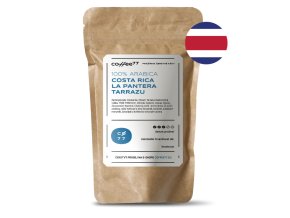 COSTA RICA LA PANTERA TARRAZU – balení kávy s vlajkou Kostarik