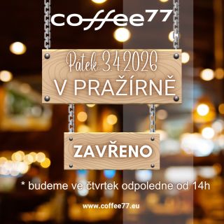 📢 POZOR – změna otevírací doby! V pátek 3. 4. 2026 bude naše pražírna ZAVŘENÁ ☕❌ Ale nezahálíme – najdete nás na...
