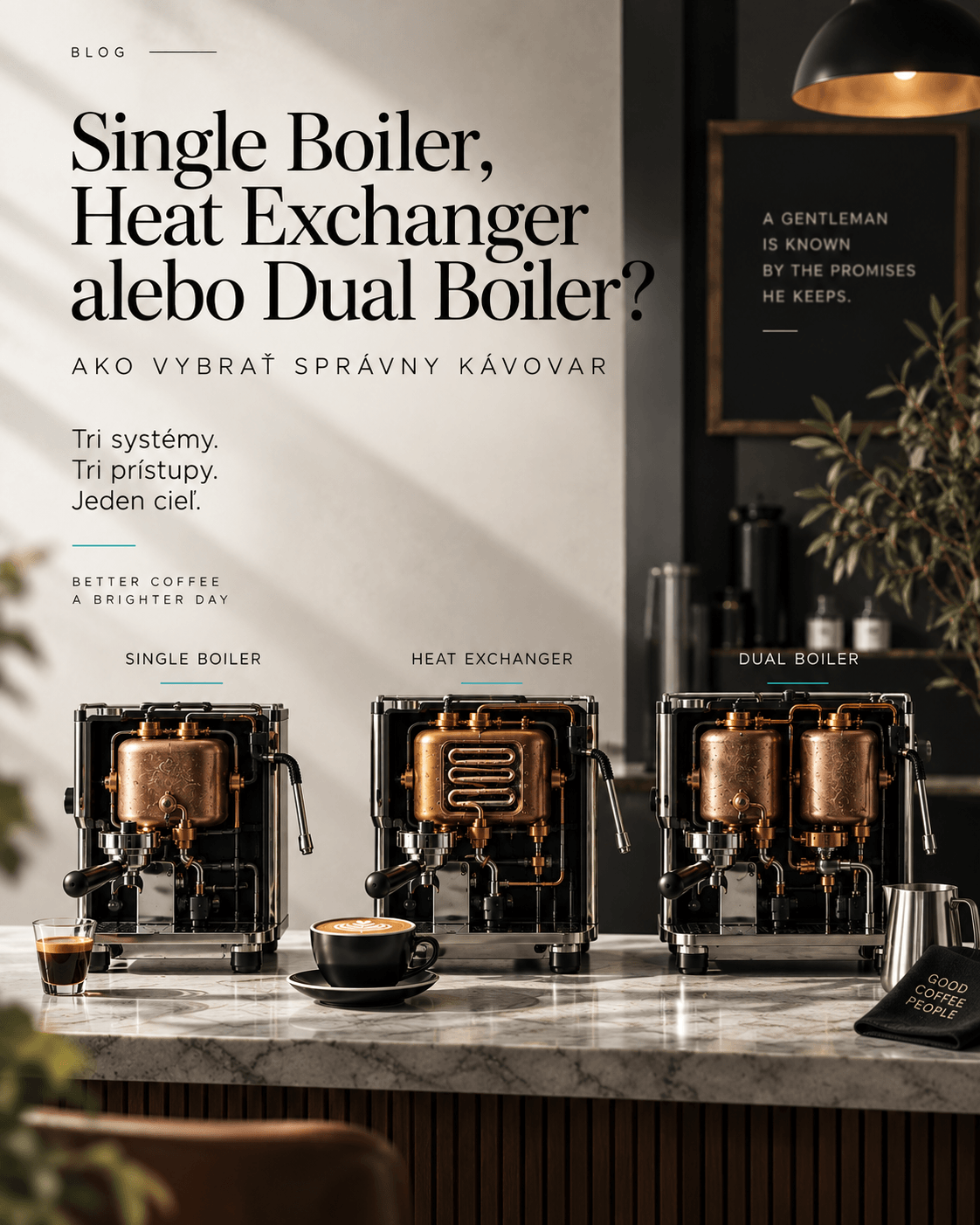 Ako vybrať správny kávovar? Single Boiler, Heat Exchanger alebo Dual Boiler?