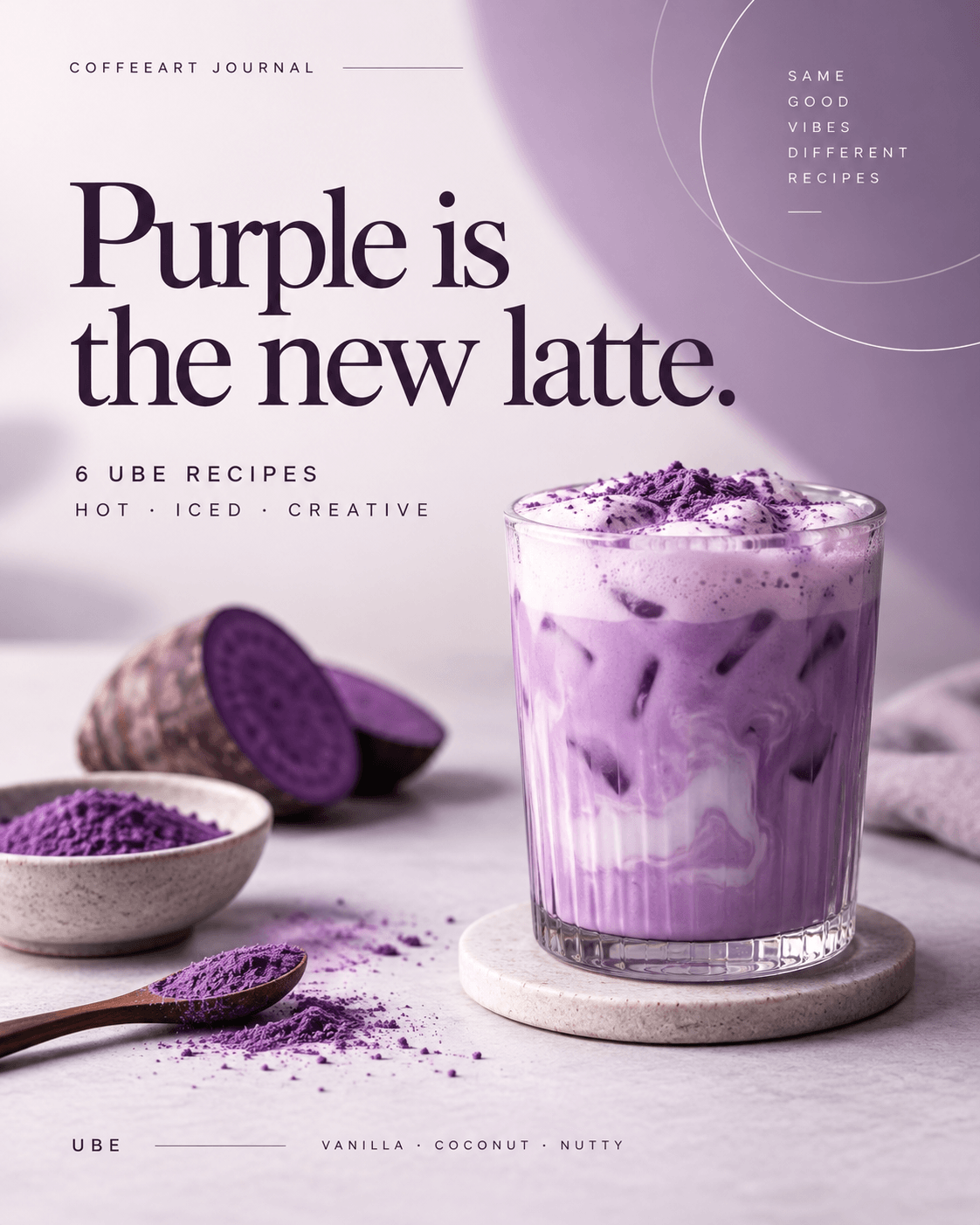 Purple is the new latte.  6 receptov s Ube, ktoré budete chcieť vyskúšať