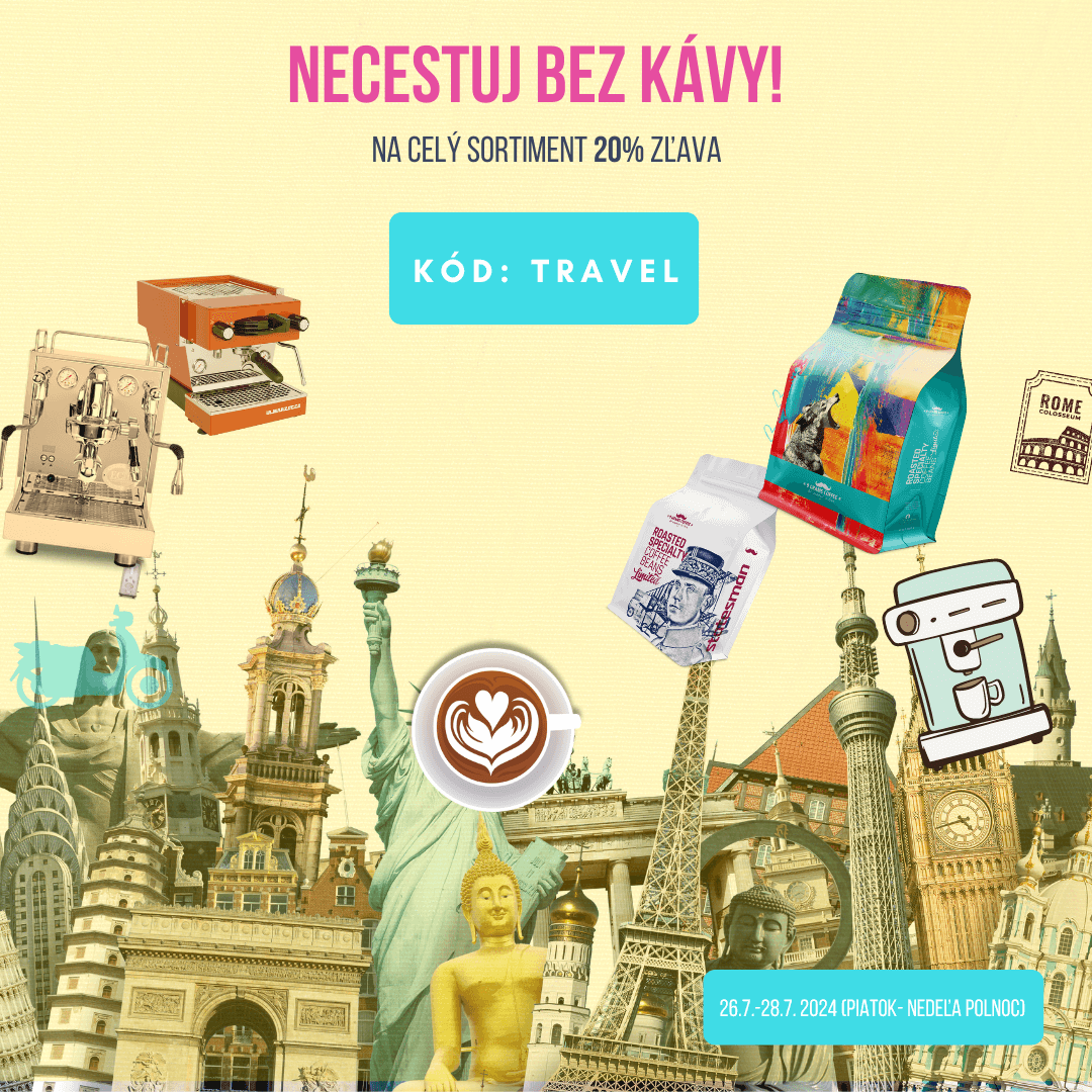 Necestuj bez kávy! 20% Zľava na celý sortiment