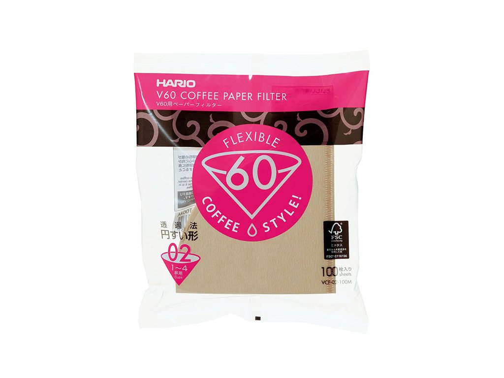 hario paper filter v60 02 100ks brown 257