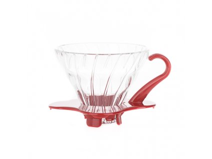 hario glass coffee dripper v60 02 red 254