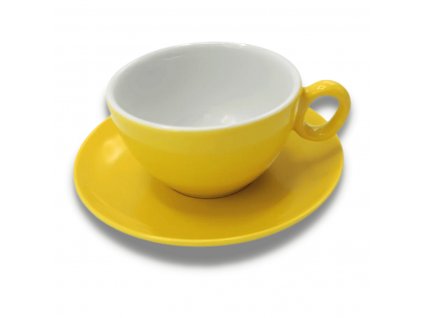 inker cappuccino 250ml lemon cup and saucer 2086