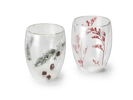 Cup Snow Flurry - 2ks  Set 2 ks · dvojstenné sklo · 300 ml