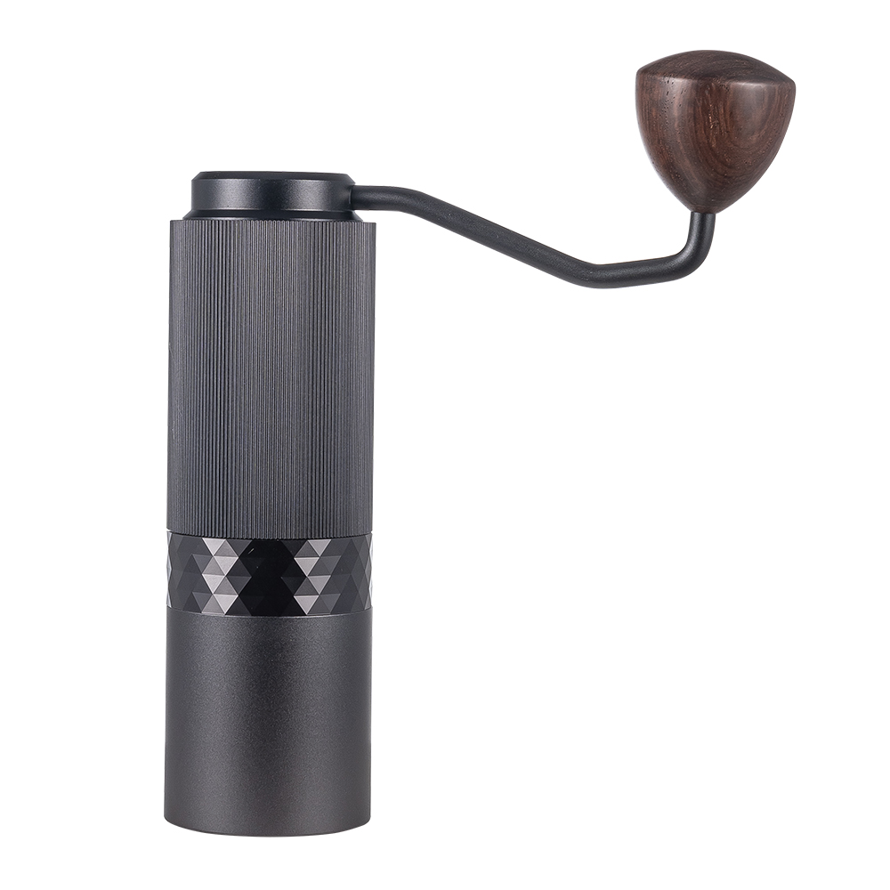 Coffee hand grinder black with wood handle