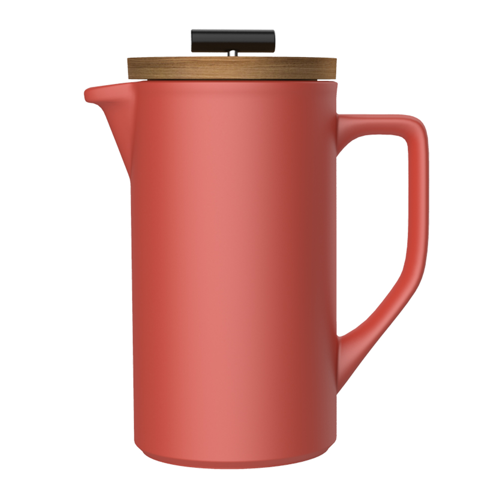 French Press red rose