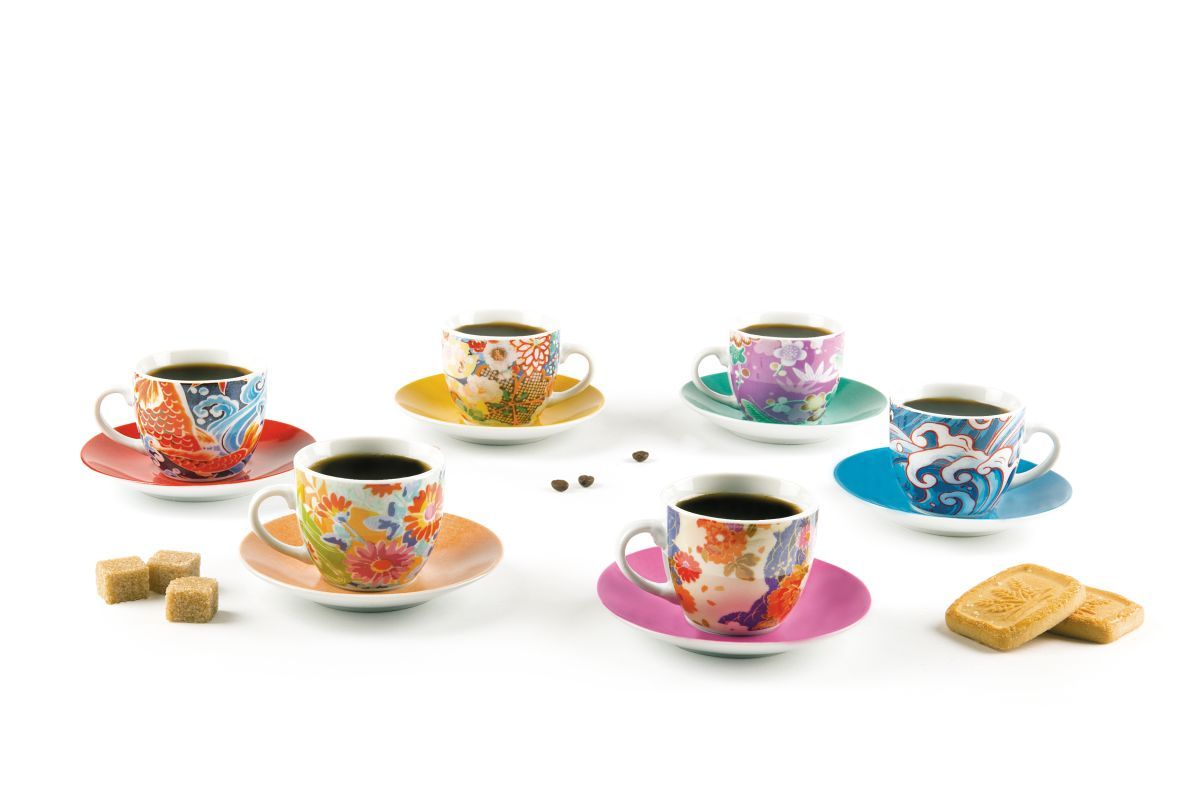 Cup and saucer KIMONO 90 ml set 6ks