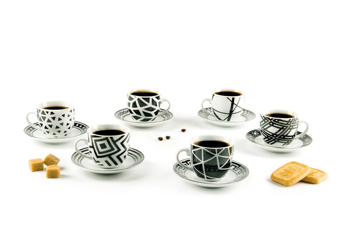 Cup and saucer EMILY 90 ml set 6ks