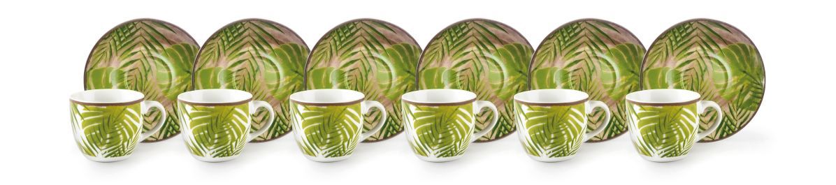 Cup and saucer FOLIAGE 90 ml set 6ks