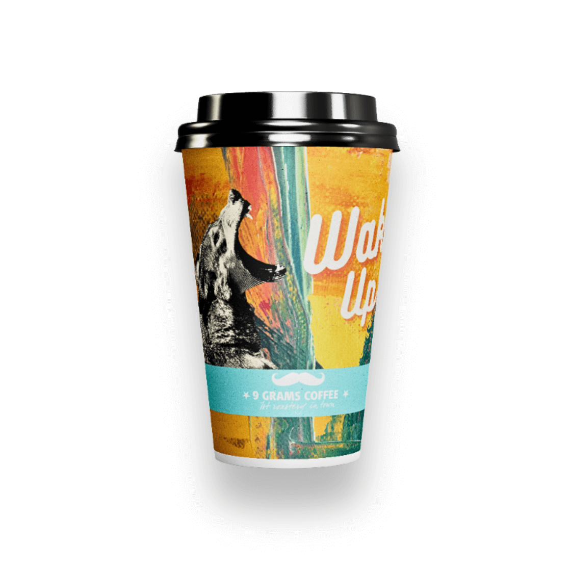 9GC Take Away WOLF LID 330ml - 100 ks