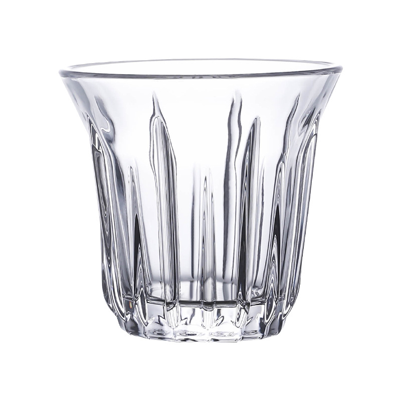 Vertical grain glass cup 200 ml