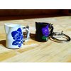 milk pitcher with flower keychain