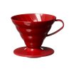 hario porcelain coffee dripper v60 02 red 263
