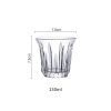 Vertical grain glass cup 130 ml